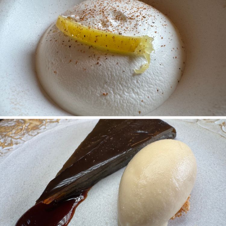 1. Limone al sale vivo 2. Tarte tatin di alghe