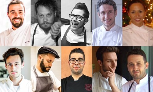 I volti dei dieci migliori giovani chef partecipanti alla nuova edizione del Premio Birra Moretti Grand Cru: la finale si terrà il prossimo 7 novembre. Vota qui

