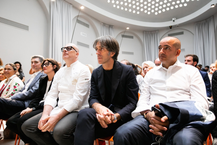 Alberto Santini, Paolo Brunelli, Davide Oldani and Pino Cuttaia
