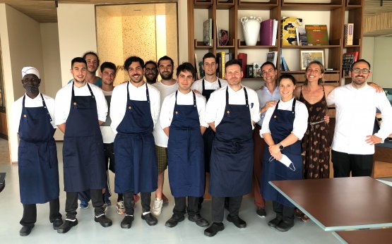 Lo staff al completo del ristorante Dalla Giocond