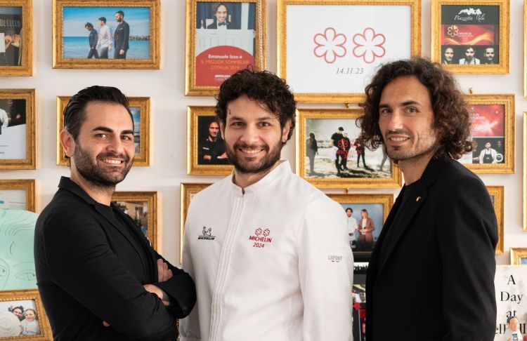 Valerio, Maicol ed Emanuele Izzo, il trio di fratelli alla guida del Piazzetta Milù di Castellammare di Stabia (Napoli)