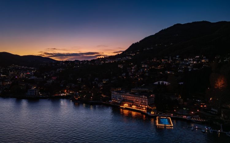 Una splendida vista aerea di Villa D'Este, aff