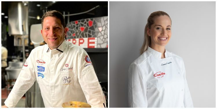 Giuseppe Errichiello della Pizzeria Peppe - Napoli sta’ ca' (Tokyo) e Tiziana Cappiello della pizzeria Il Balcone (Minervino Murge, Barletta-Andria-Trani)