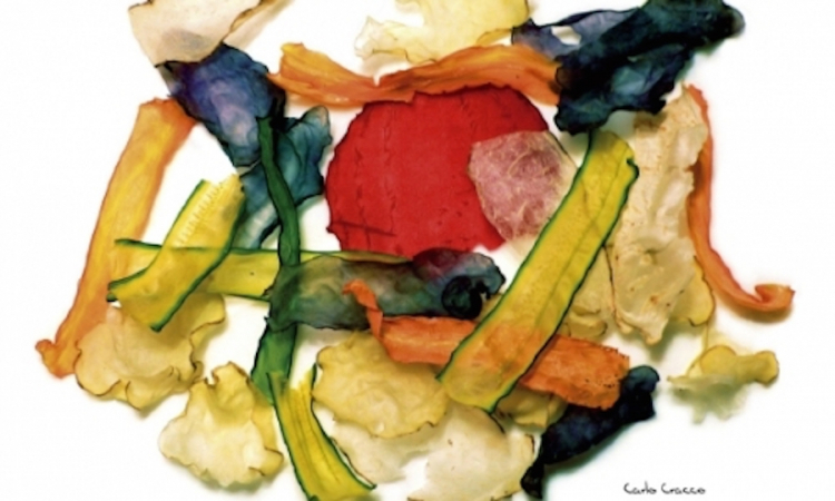 Le Verdure essiccate di Carlo Cracco, piatto simbolo dell'edizione 2007 di Identità Golose a Milano
