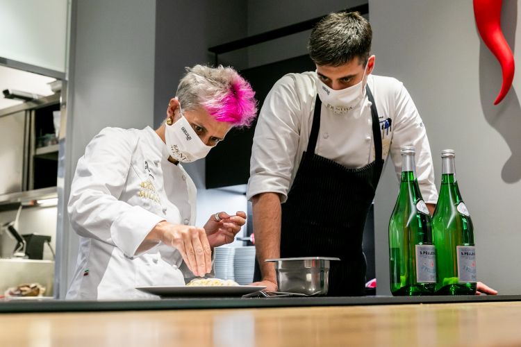 Con Simone Maurelli, resident chef di Identità Golose Milano
