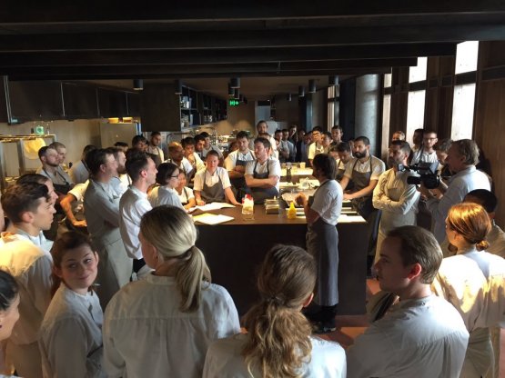 The staff from Noma on the day of the debut