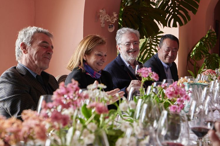 da sinistra Renzo Cotarella, Cinzia Benzi, Daniele Cernilli, Isao Miyajima