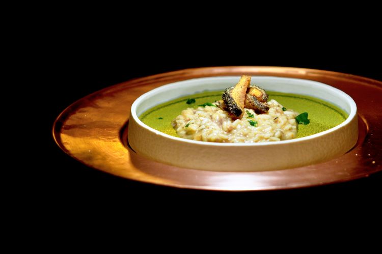 Dalle foci dell'Isonzo: riso Carnaroli, volatili di laguna e bocconcini di anguilla