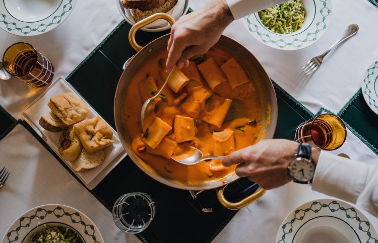Paccheri alla Vittorio e Trofie di Recco al pesto 