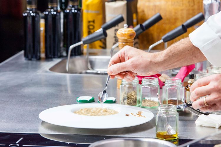 Risotto with coffee and capers from Pantelleria, Massimiliano Alajmo
