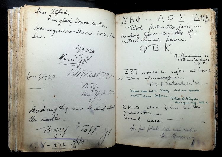 La dedica di Guglielmo Marconi