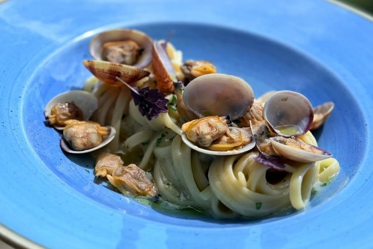Uno dei piatti del ristorante Dei Cappuccini del Convento di Amalfi