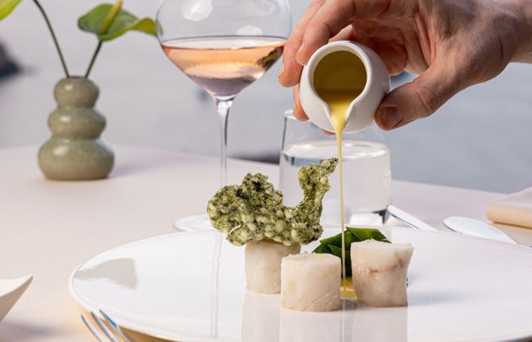 Uno dei piatti del ristorante Dei Cappuccini del Convento di Amalfi
