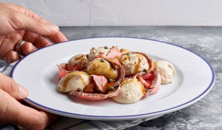 Veal in tuna sauce according to Diego Rossi. The dish is not available unless he's at the restaurant