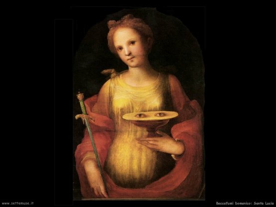 Un'immagine tradizionale di Santa Lucia