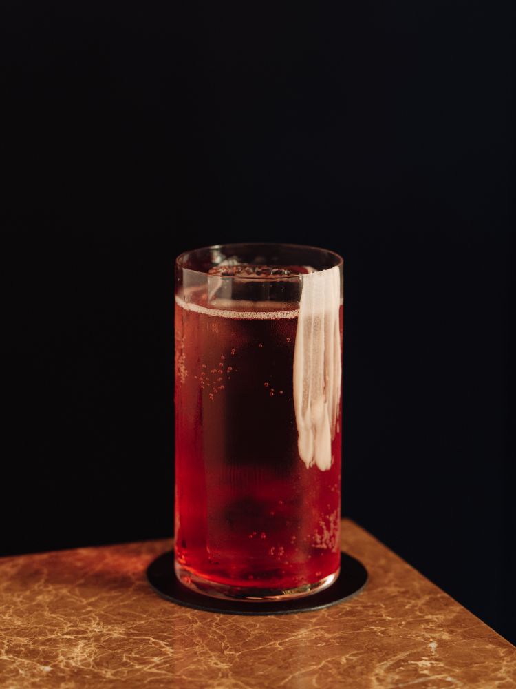 Emmeline Pankhurst – Campari Cask Tales, Appleton Estate 15 y.o., kiwi, cocco e more – è un drink dalle note più acide date dalla frutta, ma bilanciante dalla dolcezza del rum e dall'amaricante del bitter.