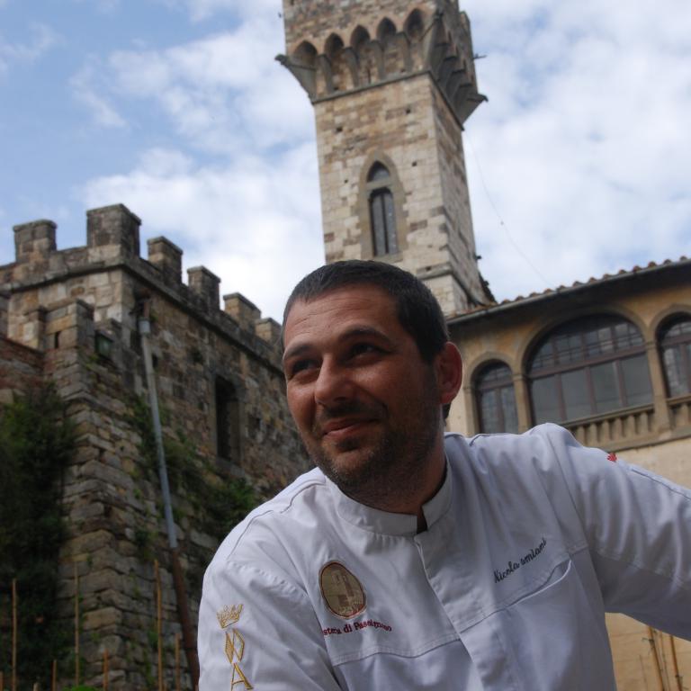 Lo chef alla guida dell'Osteria di Passignano
