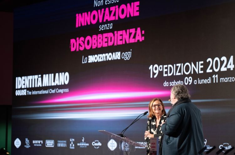 L'intervento di Verjus è stato moderato da Cinzia Benzi
