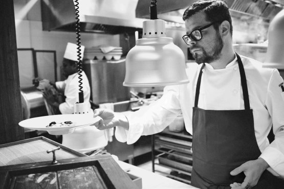 Eugenio Boer in his new kitchen