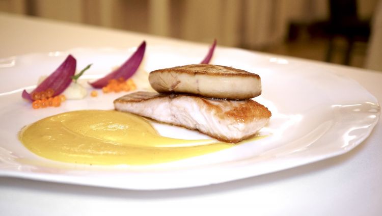 Trota fario, foie gras, pesca (2008)
