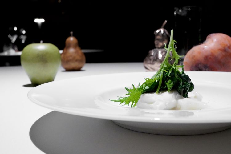 Merluzzo e baccalà, con beurre blanc, farinelli, trippa di merluzzo e salsa di baccalà. Dritto, pulito, un assaggio di amara delicatezza