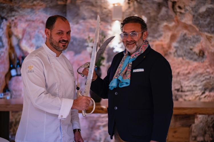 Vincenzo Candiano, chef di Locanda Don Serafino, con Pinuccio La Rosa