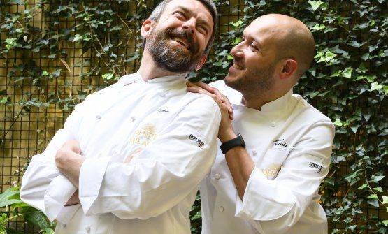 I protagonisti in cucina: Giorgio Servetto e Marco Visciola
