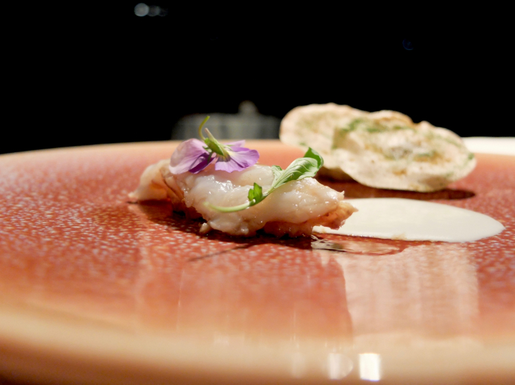 Aragostella, stracciatella e melanzane
