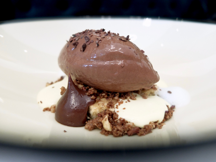Charlie Marley, a cake prepared for Bottura’s second-born: chocolate, hazelnuts, mascarpone

