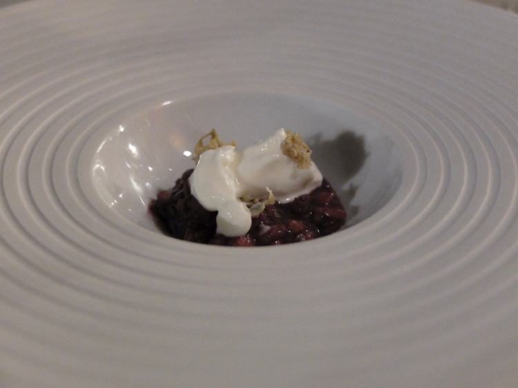 Pilaf rice, elderberry, kefir and elderberry flowers preserved in vinegar 
