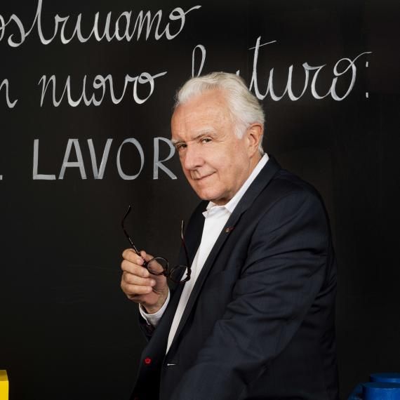 Lo chef Alain Ducasse al Congresso di Identità Golose in una foto di Brambilla Serrani
