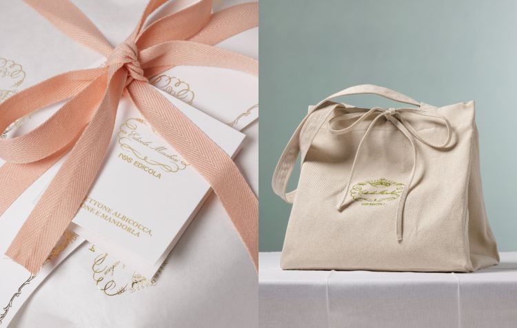 Panettone e tote bag all'Edicola Marchesi