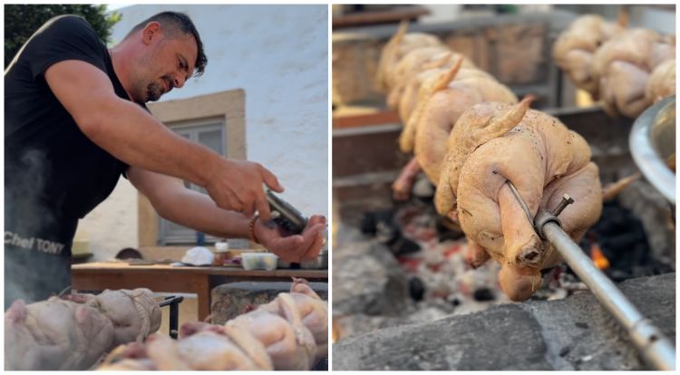 Chef Tony impegnato alla griglia