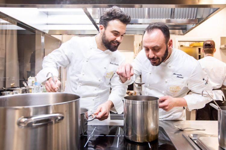 Croatti con Alessandro Rinaldi, chef di Identità Golose Milano
