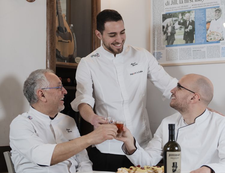 Enzo Coccia con i figli Andrea e Marco