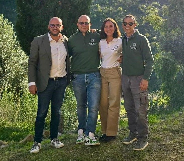 Da sinistra, l'agronomo Eristo Tripoli, il Ceo Francesco Mastrandrea, la manager Marzia Villari e il co-founder Vitaliano Fiorillo&nbsp;
