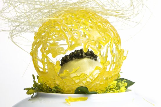 Sorbetto di limone e caviale ferrarese
