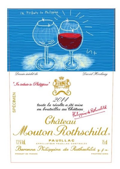 The 2014 label of the famous Château Mouton Roths