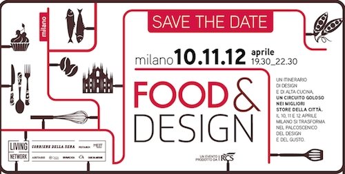 La locandina dell'evento FOOD&DESIGN promosso da R