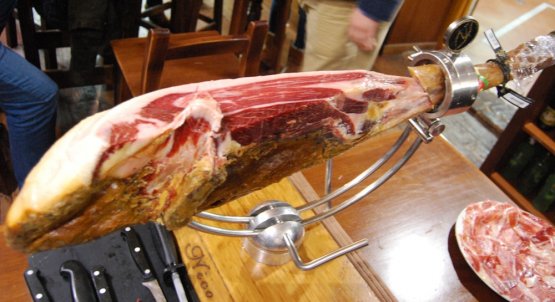 The precious and much valued infiltration of fat in the meat of the cerdo ibérico