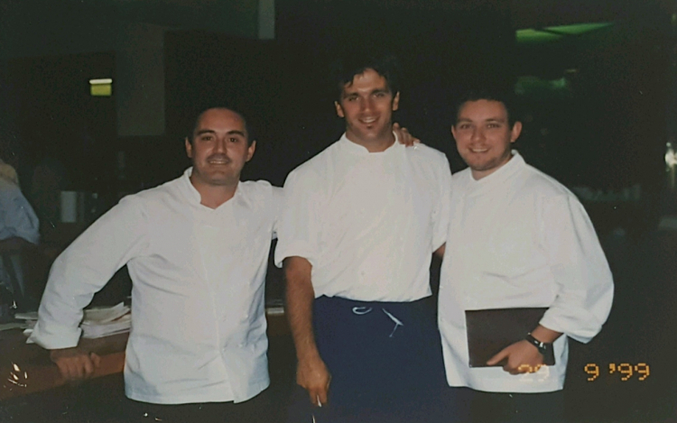 A historic photo, with a young Davide Oldani, in t