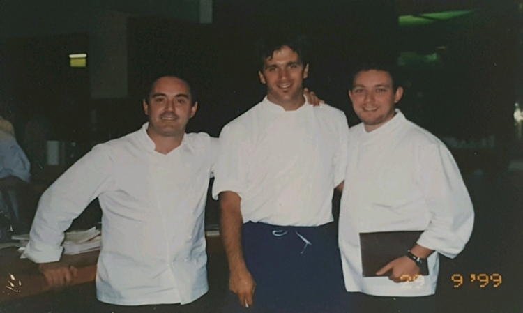A historic photo, with a young Davide Oldani, in the middle, between Ferran and Albert Adrià. No doubt on the date, it’s written in the bottom right corner: 29th September 1999. See also: Good morning Ferran, my name is Davide Oldani
