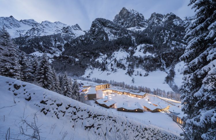 Uno scatto in pieno inverno del resort