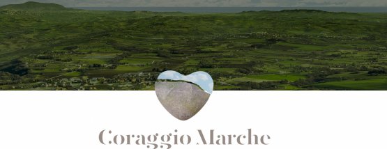 Il logo di Coraggio Marche: un sito pensato per da