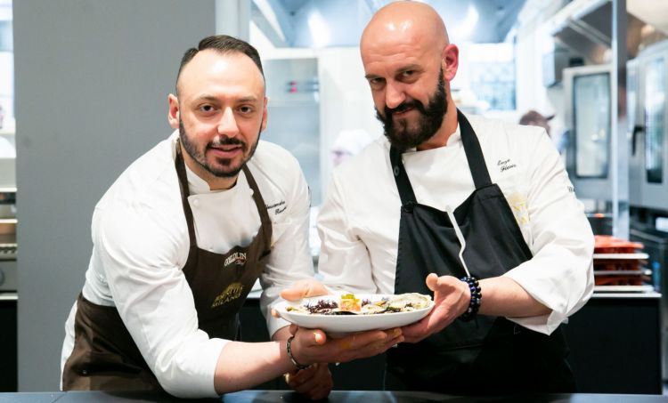 Florio con il resident chef di Identità Golose Milano, Alessandro Rinaldi

