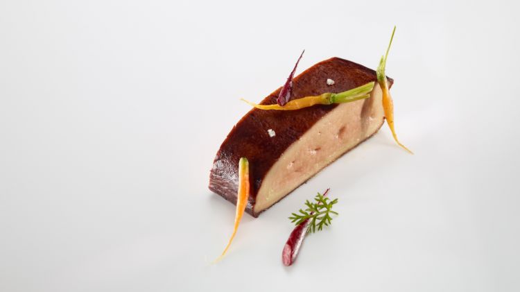 Foie gras, carote e makil goxo
