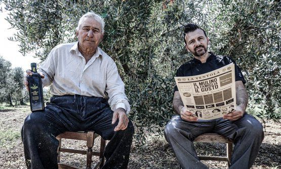 Antonio Polzella with his father Giovanni in th