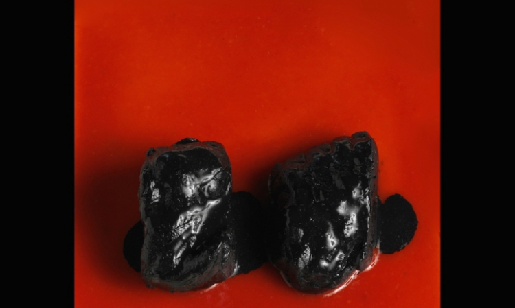 Il Rosso e il Nero, una preparazione di rana pescatrice ispirata all'arte di Lucio Fontana
