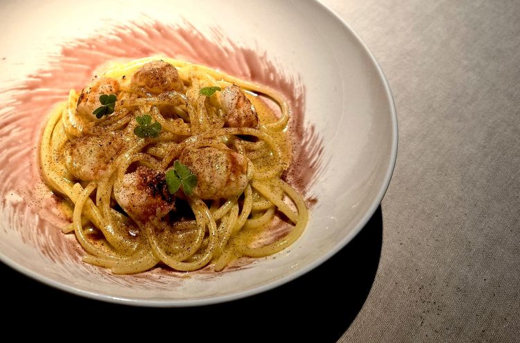 Carbonara di scampi
