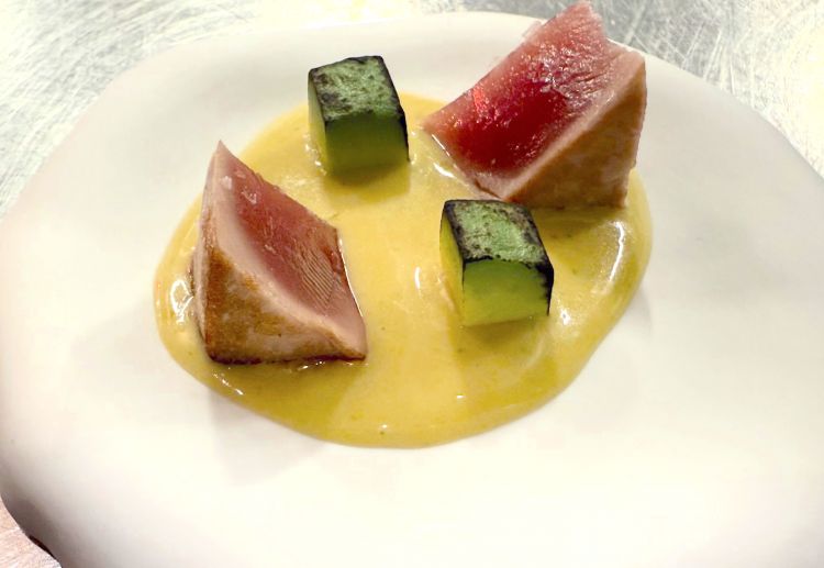Tonno rosso scottato, salsa Nikkei e avocado